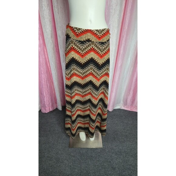 Hot Kiss Aztec Pull-On Super Soft Stretch Maxi Skirt Size Small Medium - Picture 6 of 8